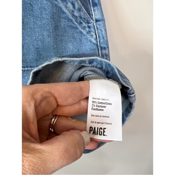 Paige Mayslie Denim Short Sleeve
Denim Collared Mini Jean Dress - Picture 5 of 7